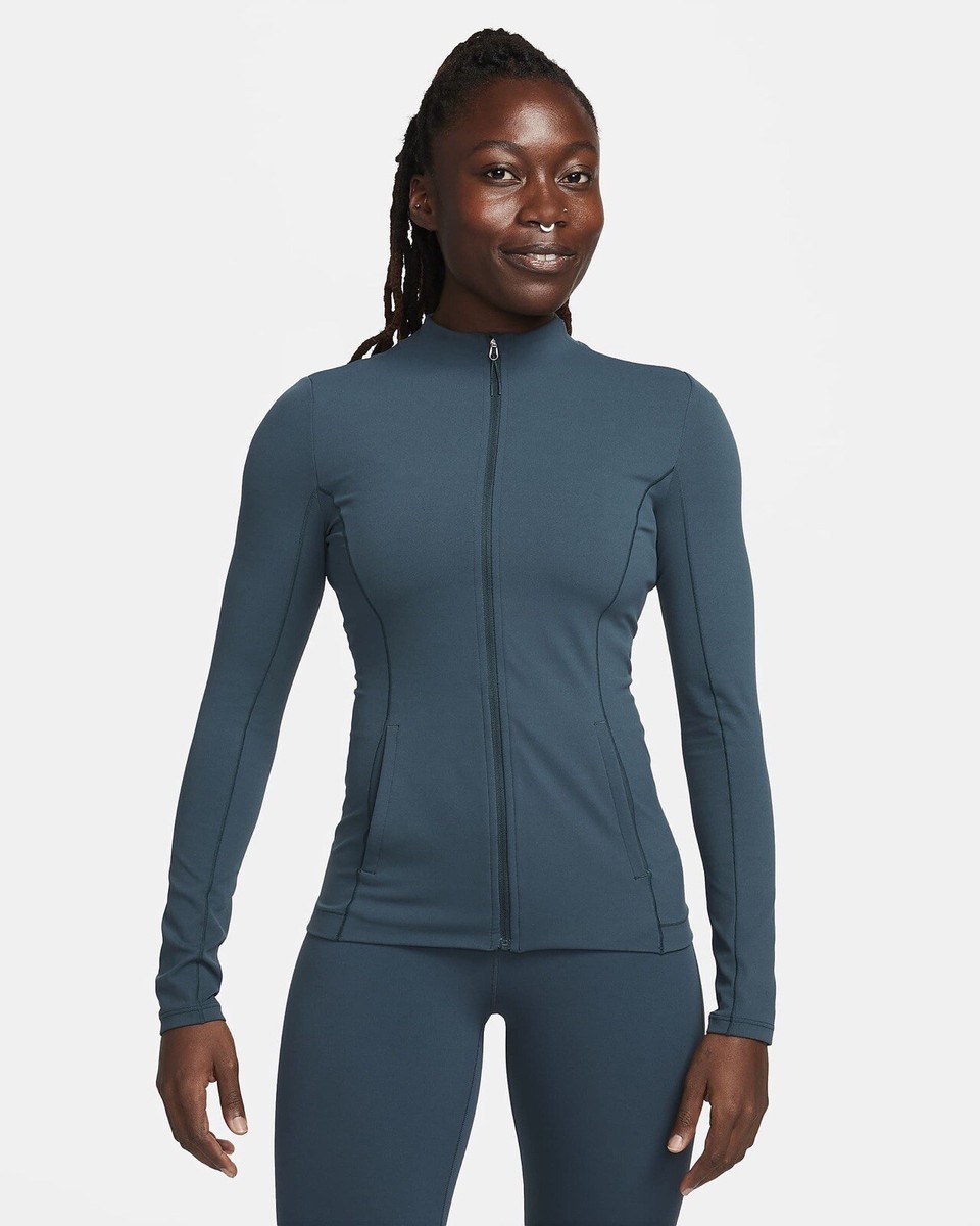 Size M- Nike Yoga Luxe Dri-FIT Women's Full-Zip Jacket, DEEP