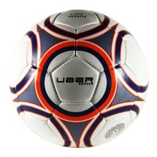 Uber Soccer Regulation Size and Weight Indoor Futsal Soccer Ball - Navy Orange