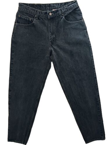 VTG 90s Levis 560 MEASURE 32x34 34x36 Baggy Loose Fit Tapered Leg Black Jeans