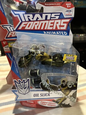 Brand New Factory Sealed Transformers Animated Oil Slick Figure Hasbro Deception