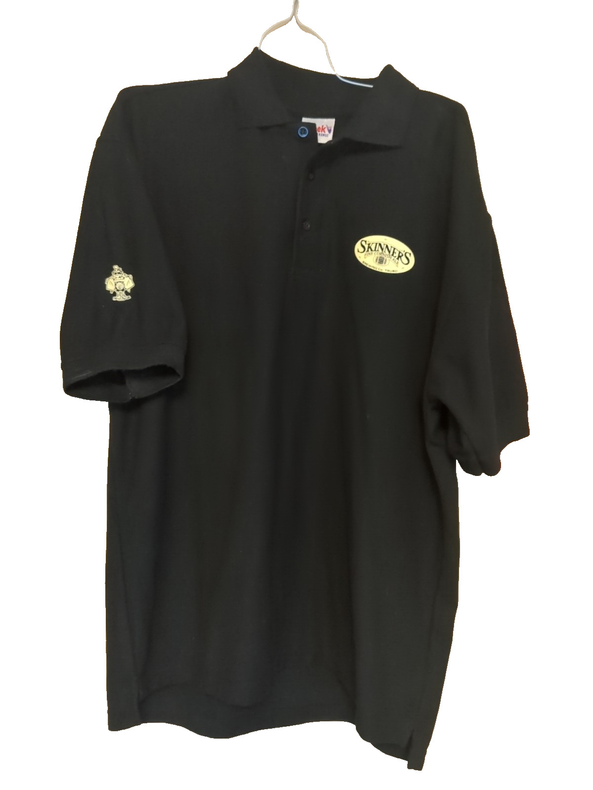 Skinners Fine Cornish Ale Brew Company Rare Vintage Black Polo Shirt Size XL