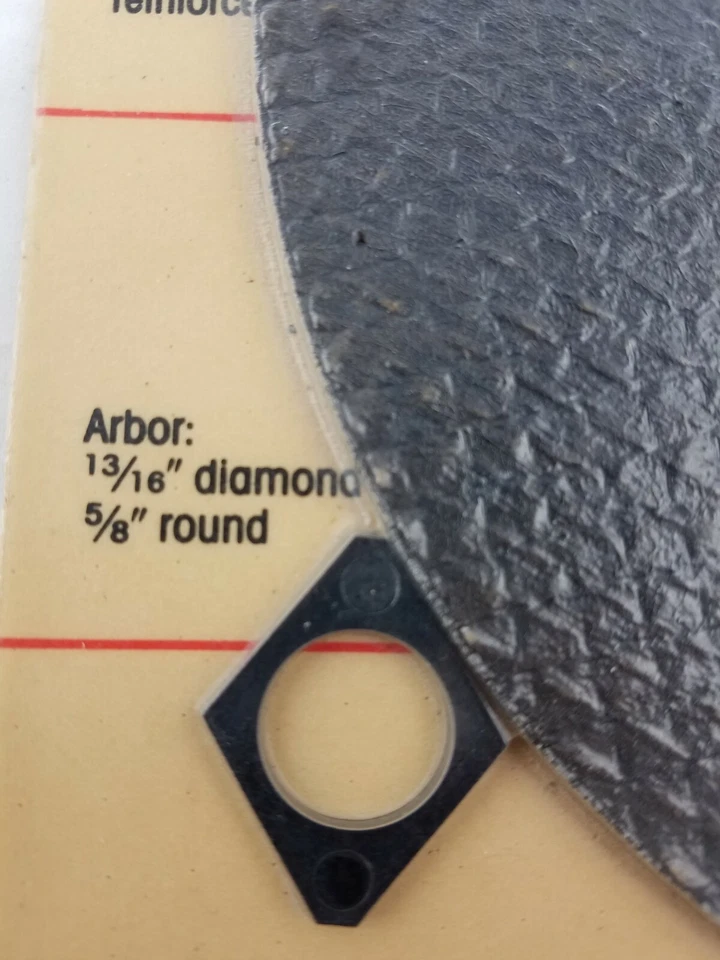 Hoja de corte de metal abrasivo Vermont American 8" 13/16 diamante eje 5/8 redondo Foto 4 de 4