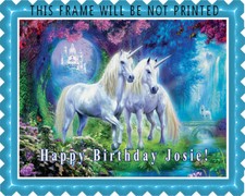 Unicorno - Topper per torte o cupcake commestibile