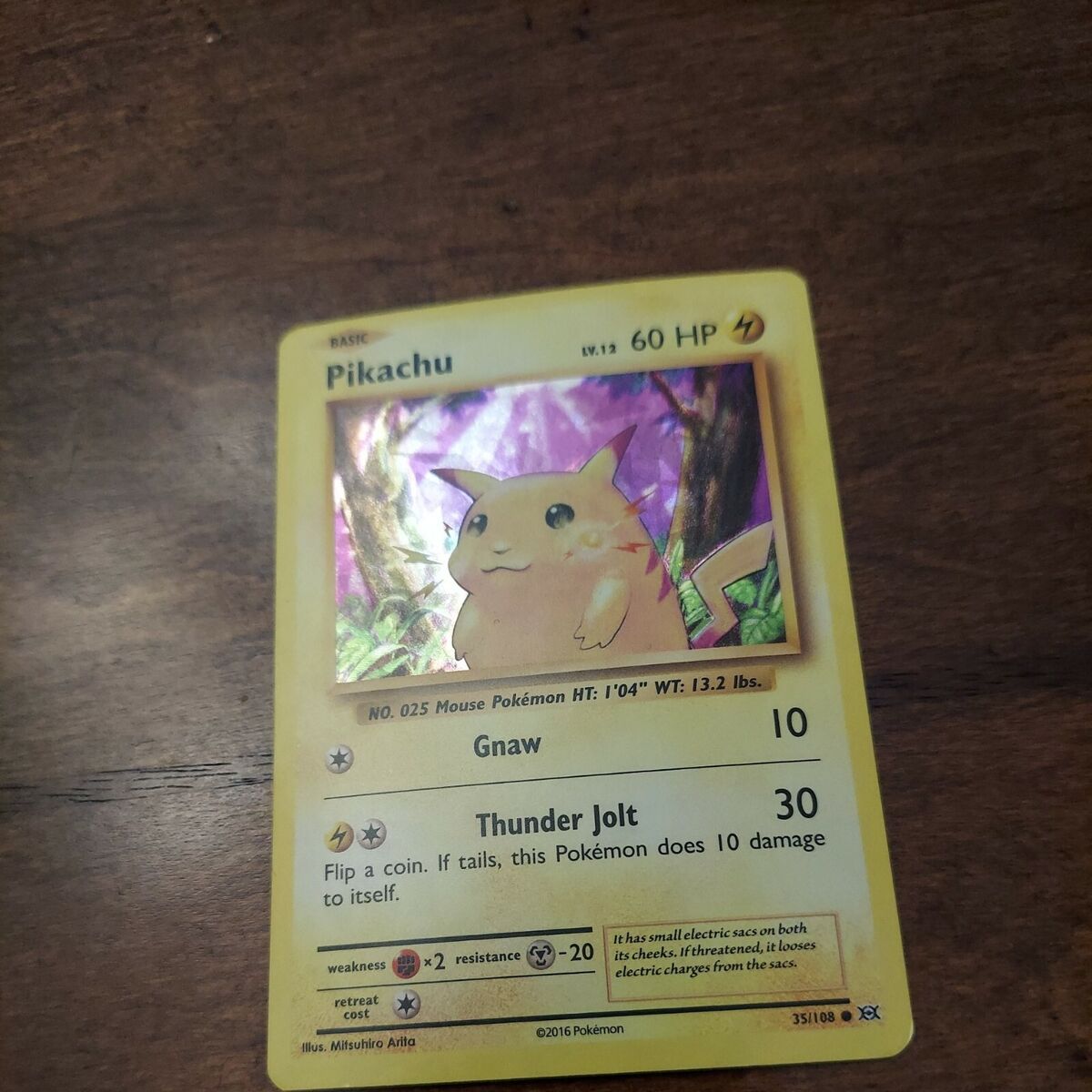 Rare shiny Pokémon Pikachu 2016 35/108