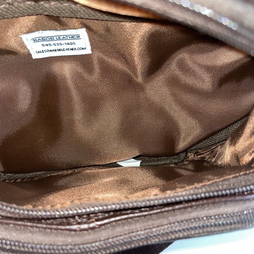 NABOB Genuine Leather Brown Pebbled Fanny Pack New Without Tags - Picture 6 of 10