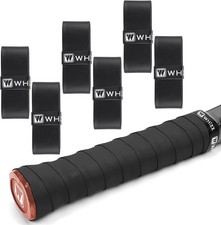 Tennis Racket Grip Tape, 6 Pack Precut Anti Slip 43.3 inches, black