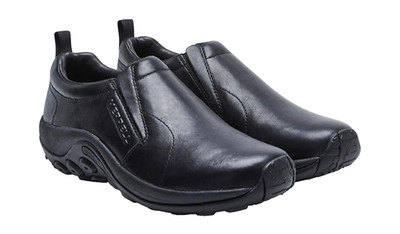 Merrell Mens Jungle Moc SIZE 11.5, Leather 2 Slip On Comfort Shoes Black