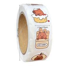 500 Capybara Roll Stickers Cute Cartoon Reward Scrapbook Craft Labels