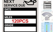 for Oil Change Sticker Static Cling, Clear Stickers 120 Pcs 2  x 2  Next Grey