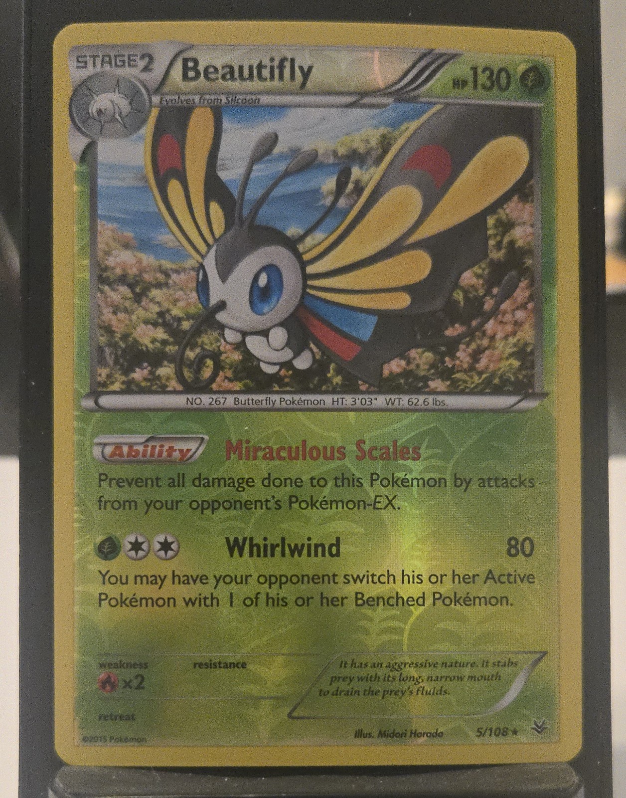 Beautifly 5/108 Roaring Skies Reverse Holo-LP