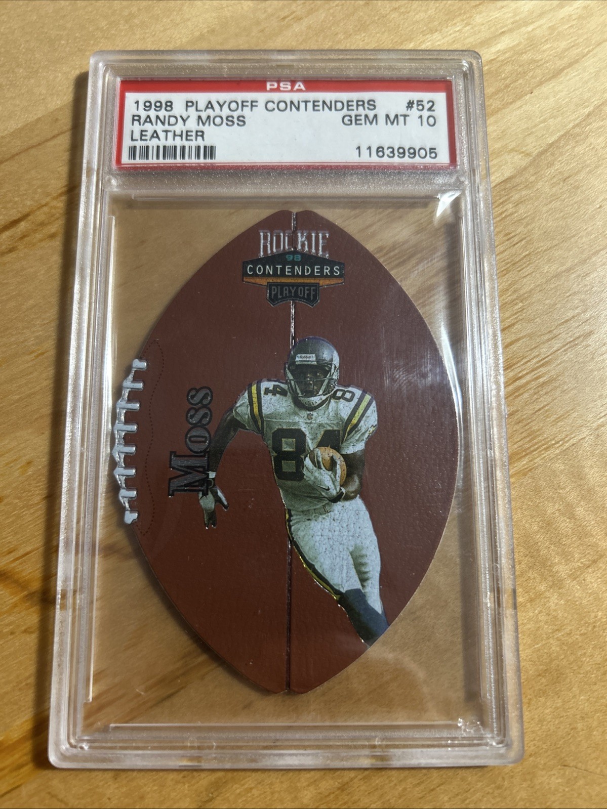 Randy Moss Playoff Contenders Leather #52 Base