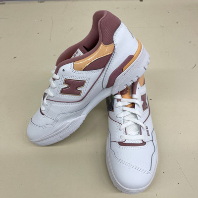 NEW BALANCE 550 Lace Up Casual Sneakers Women's Size 10 White/Pink BBW550EA