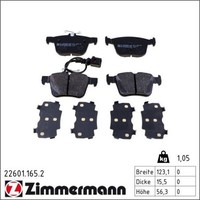 Zimmermann 22601.165.2 Bremsbelagsatz FüR Audi A3 TT 8VS 8VM 8VA 8VF FV3 FVP