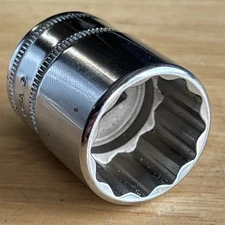 Snap On 19mm Shallow Socket 3/8" Drive 12 Point FM19 USA READ!