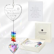 Dog Memorial Gifts for Loss of Dog, Dog Memorial Crystal Suncatcher Color-He...