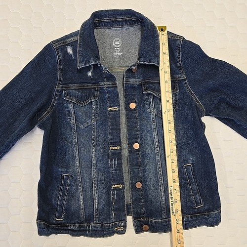 Wonder Nation Girl's Distressed Blue Jean Denim Jacket Size XL (14-16) Youth - Picture 4 of 8