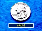 1942-S Washington "AU-UNC" Quarter ➳ Nice Luster ➳ Full Details ➳ 242s