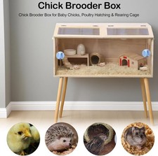 33.8 Gallons Brooder Box Feeding Box For Chicks Hamster Lizards W/ Top Windows