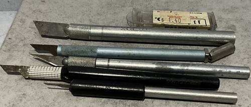 Vintage Grifhold & X-Acto Craft Knife Set of 5 Plus Blades