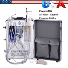 Dental Mobile Delivery Unit Case Air Compressor Suction Curing Light Scaler USA