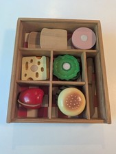Melissa and Doug Wooden Sandwich Making Kit Pretend Play Food 2000s