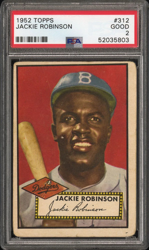 1952 Topps Jackie Robinson #312 card