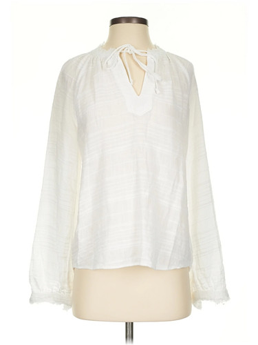 Cloth & Stone Women Ivory Long Sleeve Blouse S