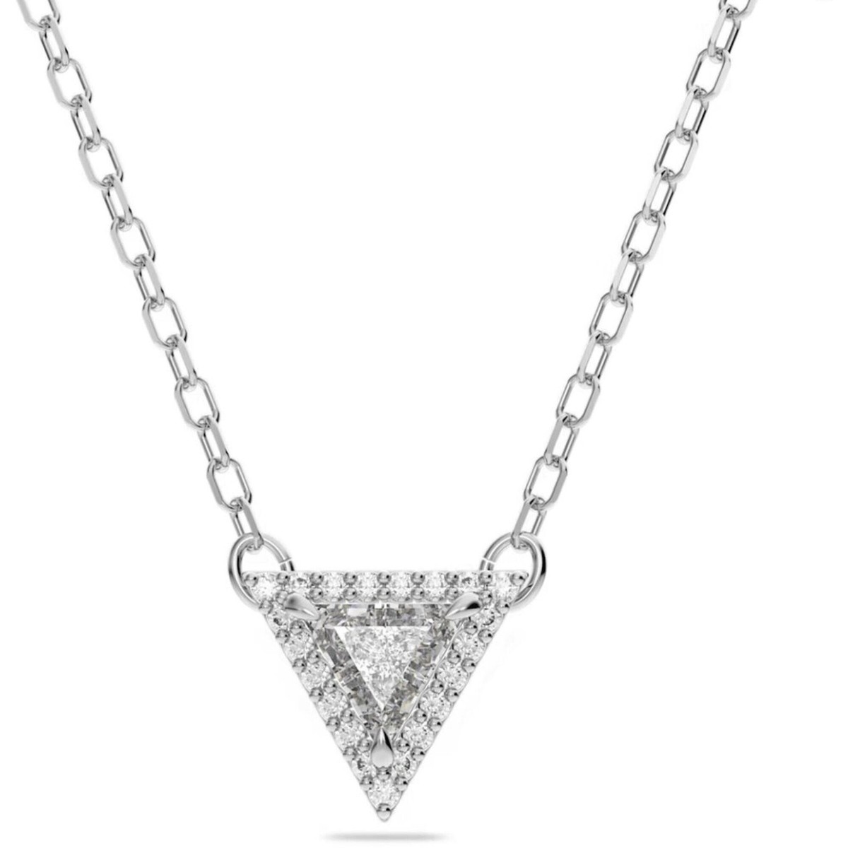 Swarovski Women's Pendant Necklace Stilla Hand-Set Triangle-Cut