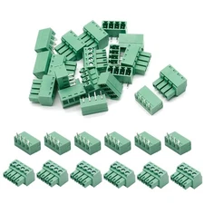 10Set 3.81mm Pitch Male Female 4-Pin PCB Screw Terminal Block Connector Plug ...
