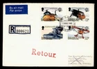 DR WHO 1983 FALKLAND ISLANDS FDC FLIGHT ANIV COMBO REGISTERED SO GEORGIA R53577