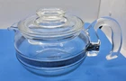 Vintage Pyrex Flameware 6 Cup Glass Teapot 8336-H B-3 With Lid 7756-C kettle