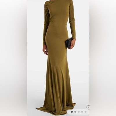 NWT JardinVue Jersey Backless Knotted Maxi Dress M L56
