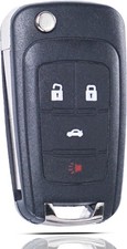 Folding Flip Key Fob Shell Case fit for Cruze Malibu Camaro Equinox Sonic Terrai