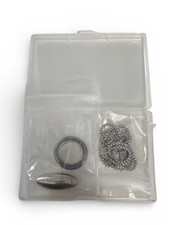 Pocket Keychain Pill Holder Silver Mini Aluminum Travel Capsule