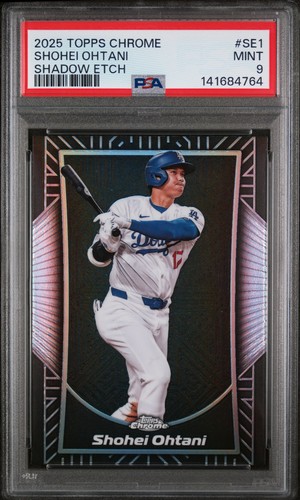 2025 Topps Chrome #SE-1 Shohei Ohtani Shadow Etch PSA 9