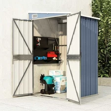 Garden Shed Grey Galvanized steel, metal Medium Storage