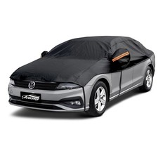 Half Car Cover Top Hail Protector With Cotton 1- Sedan L Black