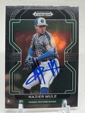 2022 Panini Prizm Draft Picks Nazier Mule #PDP113 Chicago Cubs SIGNED