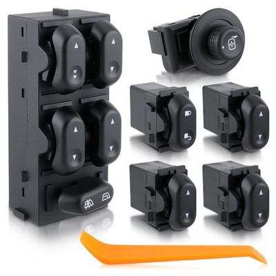 Driver+Passenger Window Switch Control 6PCS for Ford F-150 Lincoln Mark LT 04-08