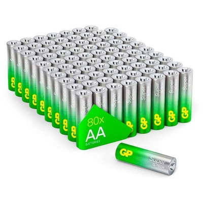 GP Batterien SUPER Alkali-Mangan Mignon AA 1,5 V, 80 St.