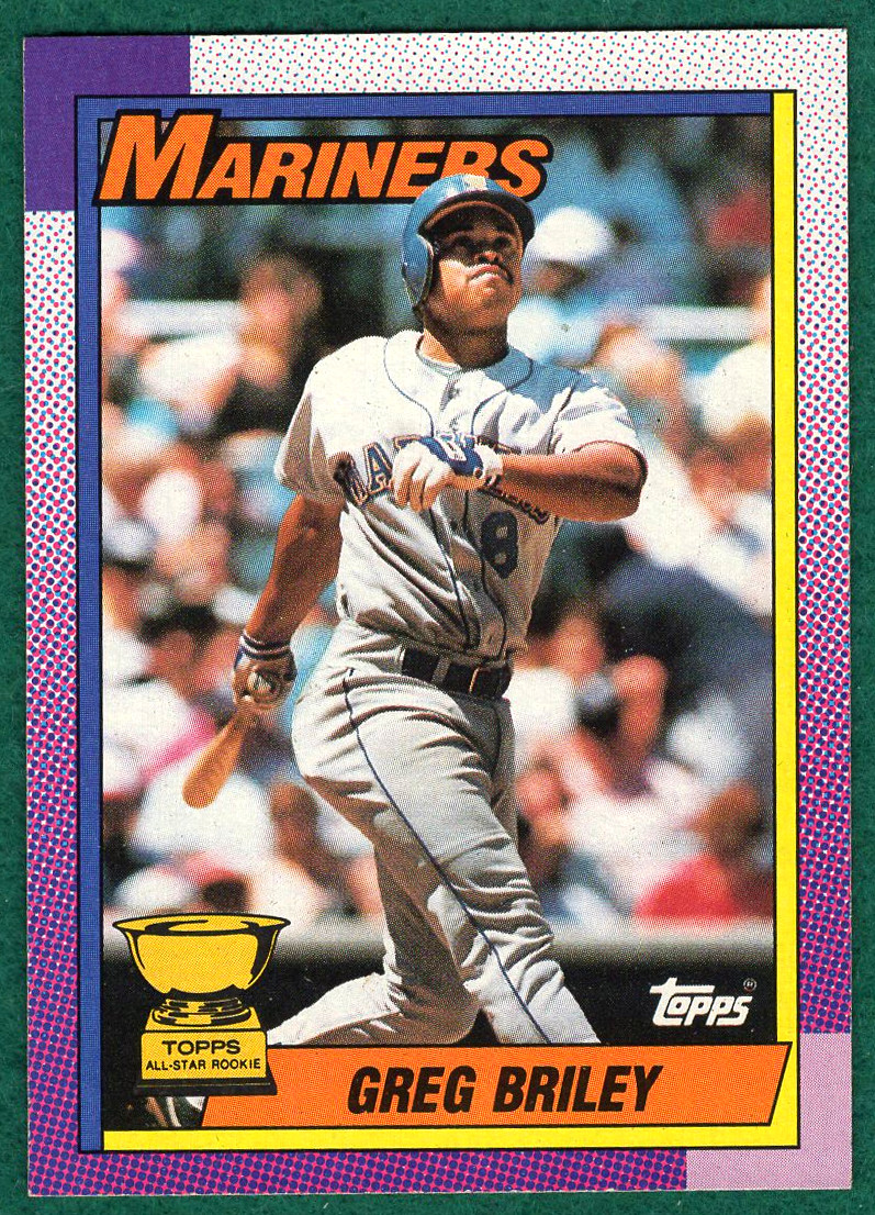Greg Briley - 1990 Topps #288 - Seattle Mariners All-Star Rookie Baseball Card