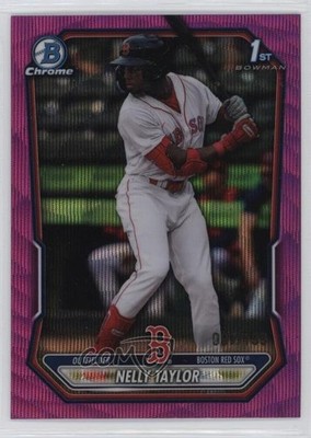 2026 Bowman Chrome Prospects Fuchsia Wave Refractor 97/199 Nelly Taylor v9t