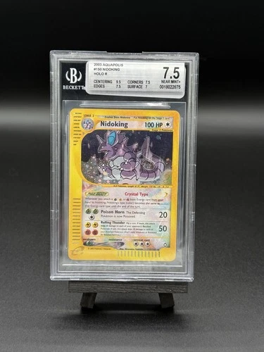 [BGS 7.5] Pokémon Nidoking Aquapolis Crystal Holo Secret Rare #150 NM