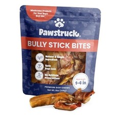 Natural 1  4" Bully Stick Bites for Small Dogs and Puppies 8 Ounce Pack of 1 