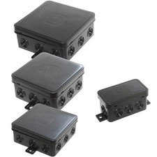 Abzweigdose Verteilerdose Aufputz schwarz Abzweigkasten Verteilerbox IP54