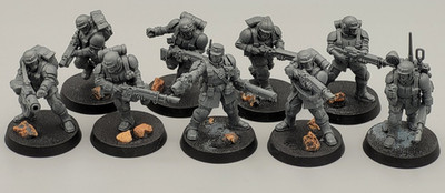 Warhammer 40k Astra Militarum: 9x Cadianische Stoßtruppen
