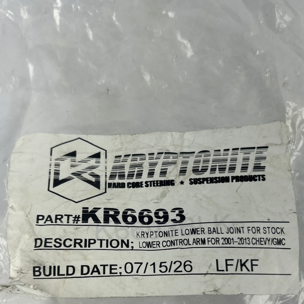 Kryptonite KR6693 Lower Ball Joint Chevy Silverado GMC Sierra 2500HD 3500HD photo 4