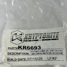Kryptonite KR6693 Lower Ball Joint Chevy Silverado GMC Sierra 2500HD 3500HD thumbnail 4