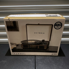 Victrola The Journey Brown Bluetooth Suitcase Record Player 3-Speed