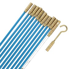 Cable Wall Fishing Rod 12 Piece Kit 10 x 330mm Fibreglass Reinforced Poles 3.3m